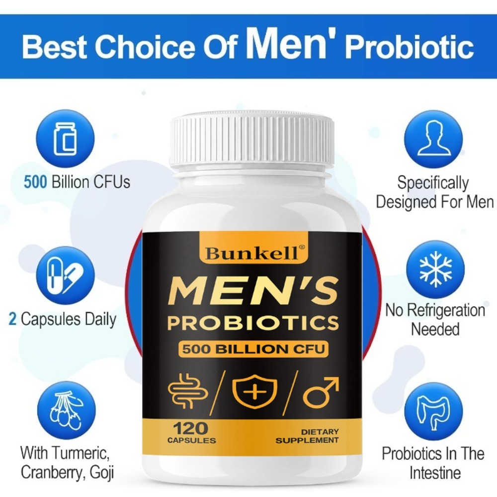 Probiotic 60 Billion - 5000억 CFU, 12가지 종류의 남성용 프로바이오틱스