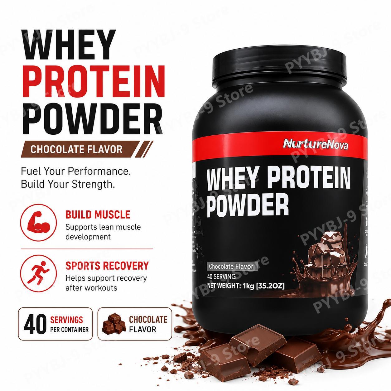 Nutrition Sports Fitness - NurtureNova 유청 단백질 파우더 초콜릿 맛