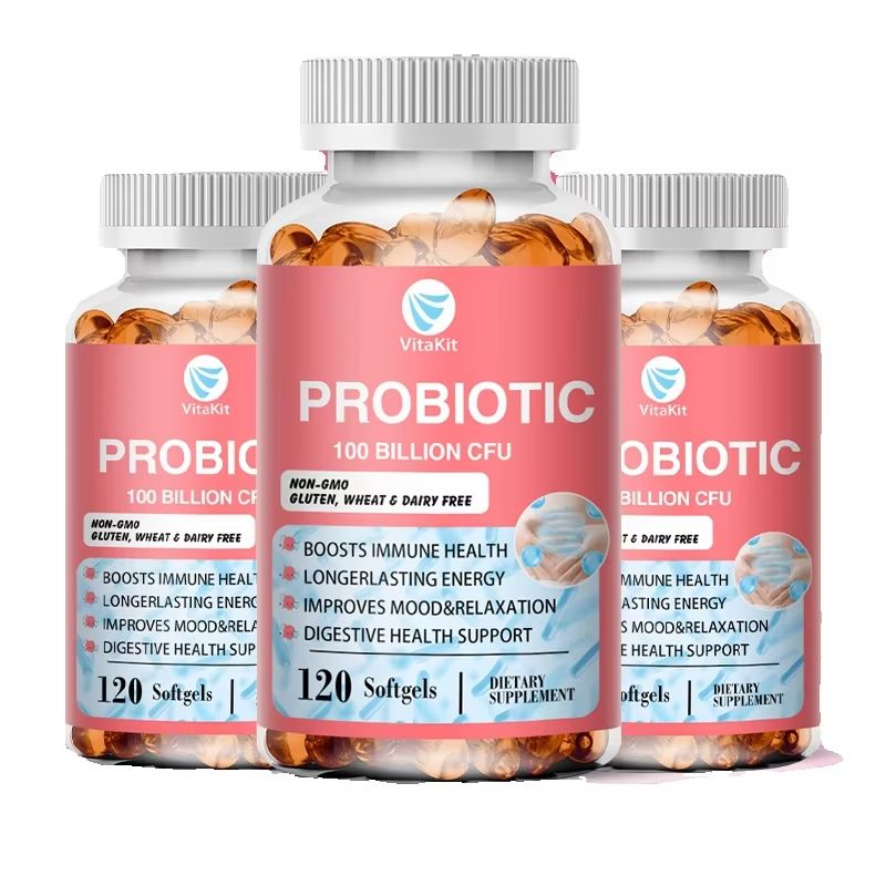 Probiotic 60 Billion - 유기농 프로바이오틱스 캡슐, 장내 균형 보조제,