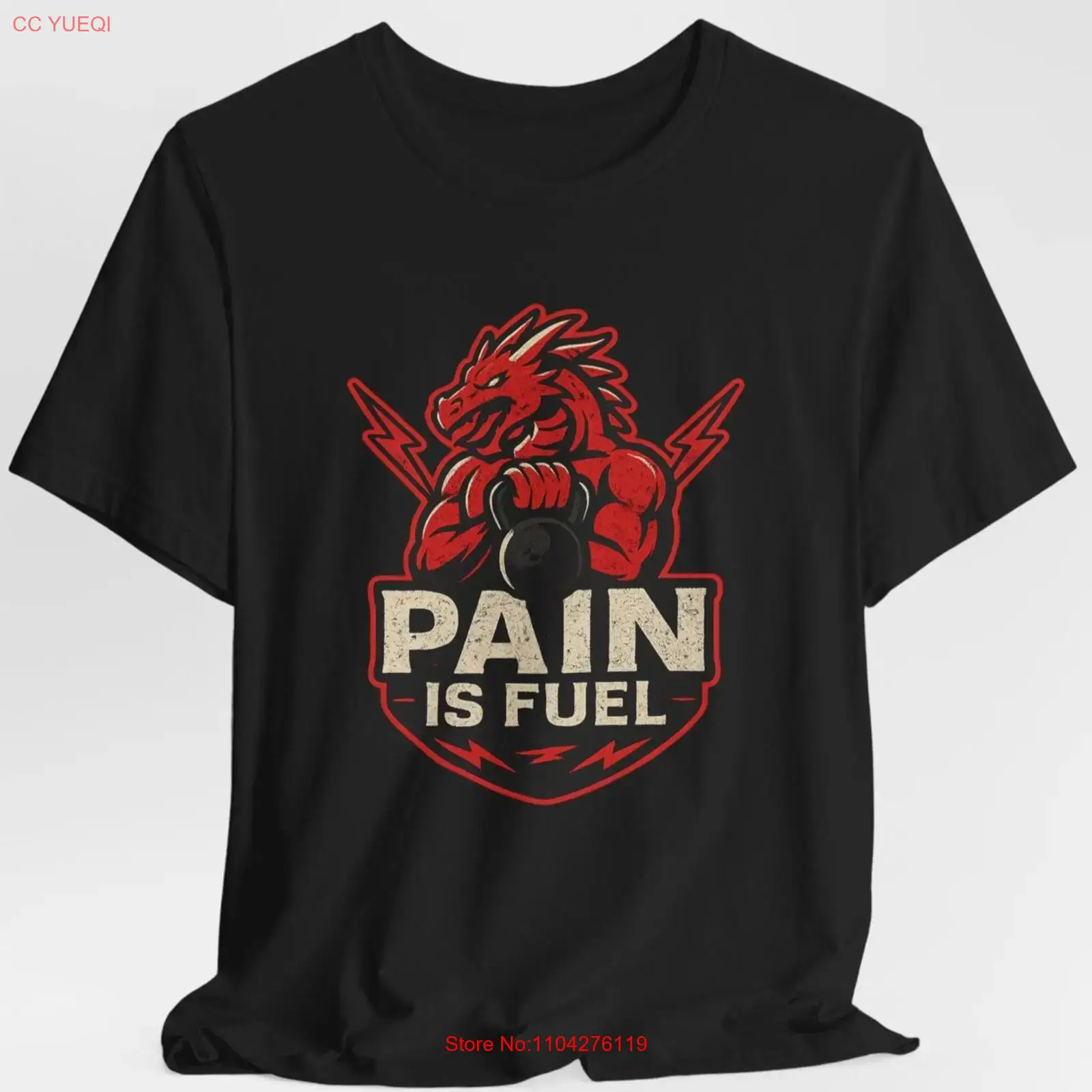 Pain Is Fuel Dragon Gym T 셔츠 동 - Fuel Fitness & Nutrition Oakbank 리뷰 및 가격