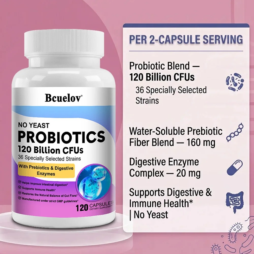 유기농 효소 프로바이오틱 캡슐 120억 CFU 프로바이 - Probiotic 60 Billion 리뷰 및 가격