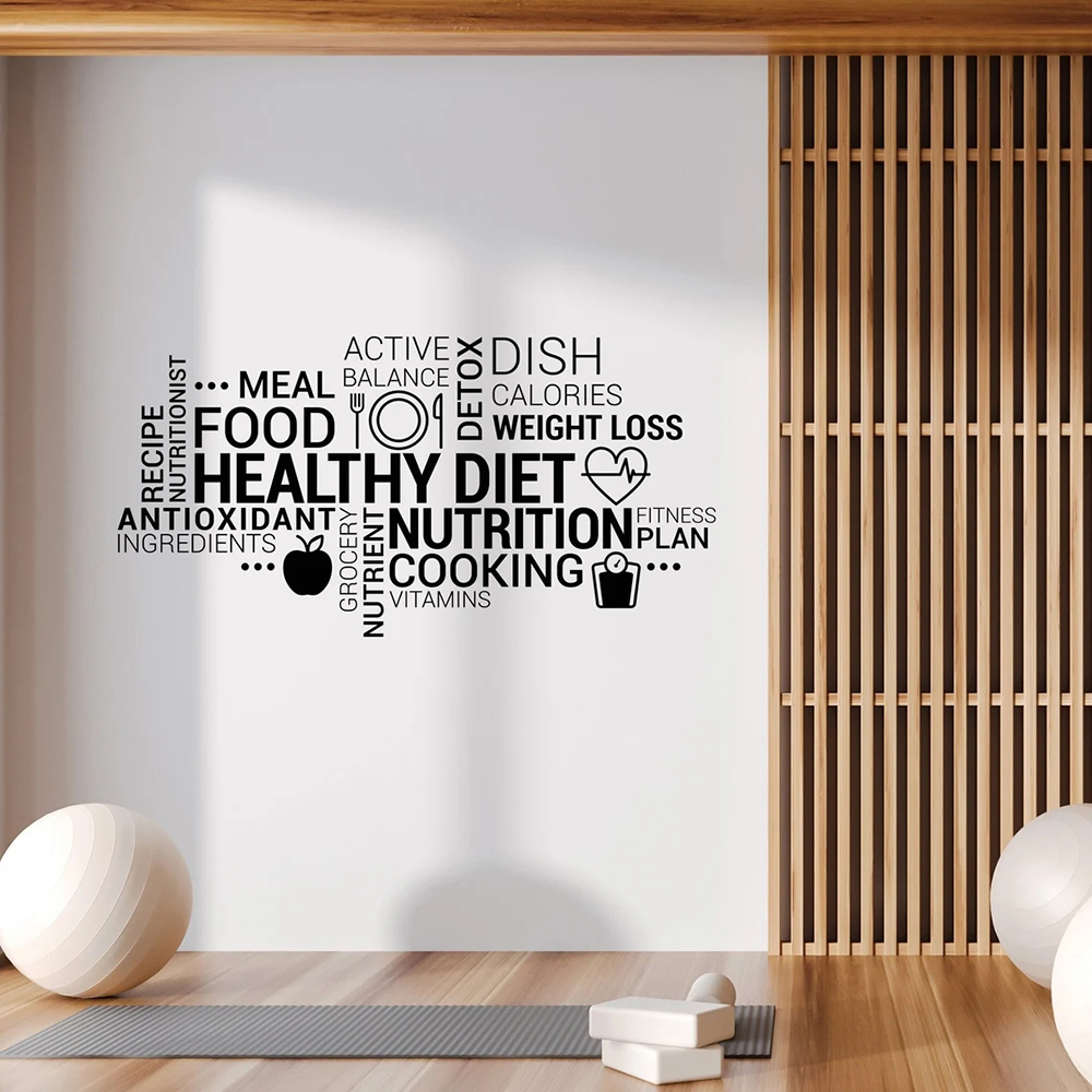 영감을주는 건강한 식사 비닐 벽 데칼 영양 건강 IMo - Nutrition For Health Fitness & Sport Melvin Williams 리뷰 및 가격